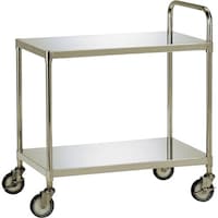 テックサス テックサス ステンレスワゴン2段タイプ(フラットタイプ) 900X600 スチールφ100ウレタン車 WG2N9060E 1台