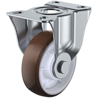 ユーエイキャスター ユーエイ プレート式 固定 キャスター ウレタン 車輪径100mm Jタイプ SK型 取付寸法90×50(80×45)