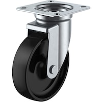 ユーエイキャスター ユーエイ プレート式 自在 キャスター フェノール 車輪径100mm Jタイプ J型 取付寸法74×74(67×67)