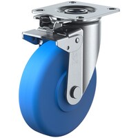 ユーエイキャスター ユーエイ プレート式 自在 キャスター モノマーキャストナイロン 車輪径150mm Jタイプ J2K型 取付寸法80×80(75×75) MCBJ2K150 1個