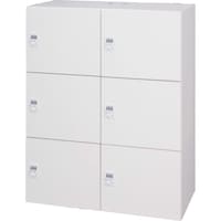 ダイシン DAISHIN パーソナルロッカー6人用 ホワイト色 ダイヤル錠タイプ 投入孔無し L94511PLDW 1台