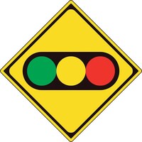 ユニット ユニット 道路標識(構内用) 警戒標識(208の2)信号機あり