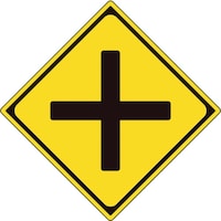ユニット ユニット 道路標識(構内用) 警戒標識(201A)+型道路交差点 89430B 1枚