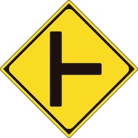 ユニット ユニット 道路標識(構内用) 警戒標識(201B)ト型道路交差点 89431B 1枚