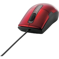 バッファロー BUFFALO 有線BlueLEDマウス 静音/3ボタン Sサイズ レッド BSMBU26SSRD 1個