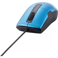 バッファロー BUFFALO 有線BlueLEDマウス 静音/3ボタン Sサイズ ブルー BSMBU26SSBL 1個