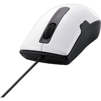 バッファロー BUFFALO 有線BlueLEDマウス 静音/3ボタン Mサイズ ホワイト BSMBU26SMWH 1個