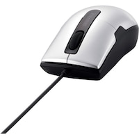 バッファロー BUFFALO 有線BlueLEDマウス 静音/3ボタン Sサイズ シルバー BSMBU26SSSV 1個