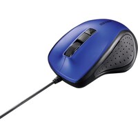 バッファロー BUFFALO 有線BlueLED光学式マウス 静音/5ボタン/DPI切り替えボタン ブルー