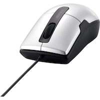 バッファロー BUFFALO 有線BlueLEDマウス 静音/3ボタン Mサイズ シルバー