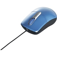 バッファロー BUFFALO 有線光学式マウス 静音/3ボタン Mサイズ ブルー