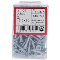 OHSATO OHSATO ユニクロ モクネジ サラ3.5X20(118) 546242 1Pk(118本)