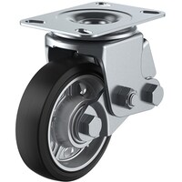 ユーエイキャスター ユーエイ プレート式 自在 クッションキャスター ゴム 車輪径150mm SKYタイプ SKY2S型 取付寸法133×86(125×62)