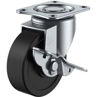 ユーエイキャスター ユーエイ プレート式 自在 キャスター 導電ゴム 車輪径65mm ストッパー付き Sタイプ SGS型 取付寸法55×42