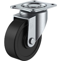 ユーエイキャスター ユーエイ プレート式 自在 キャスター 導電ゴム 車輪径65mm Sタイプ SG型 取付寸法55×42