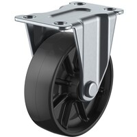 ユーエイキャスター ユーエイ プレート式 固定 キャスター 黒ナイロン 車輪径50mm Gタイプ GR型 取付寸法45×25