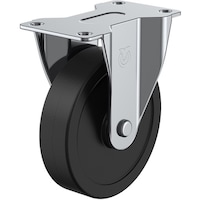 ユーエイキャスター ユーエイ プレート式 固定 キャスター 導電ゴム 車輪径75mm Eタイプ ER型 取付寸法56×28