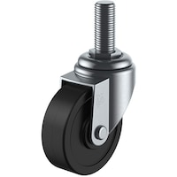 ユーエイキャスター ユーエイ ねじ込み式 自在 キャスター 導電ゴム 車輪径65mm Sタイプ ST型 ネジ寸法M12×35ピッチ1.75