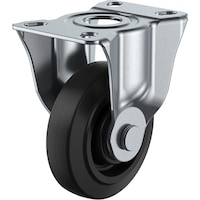 ユーエイキャスター ユーエイ プレート式 固定 キャスター ゴム 車輪径100mm SILENTタイプ SK型 取付寸法90×50(80×45)