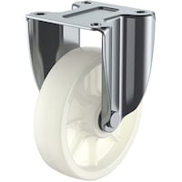 ユーエイキャスター ユーエイ プレート式 固定 キャスター ナイロン 車輪径125mm Jタイプ K2型 取付寸法112×53(100×56)