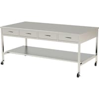 米澤器械工業 米澤 ステンレス作業台 両面引出付 間口1800×奥行900×高さ800 SUS1800D8 1台