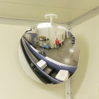 コミー Komy 丸ミラー<平板・H鋼用金具付>280mm MF28TC 1個