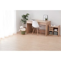 HAGIHARA 萩原 吸着 置くだけでズレない 貼ってはがせる ウッド調フロアタイル 12枚組 W06 ライトベージュ 914×152×3 81955850 1組(12枚)