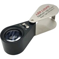 アズワン LEDライト付繰り出しルーペ 15× 白色LED/UV LED MG780215