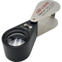 アズワン LEDライト付繰り出しルーペ 10× 白色LED/UV LED MG780210