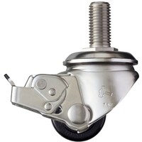 ハンマーキャスター ハンマー オールステンレス 低床式重荷重用 SAシリーズ ねじ込み 自在SP付 M20 ナイロンB車 50mm