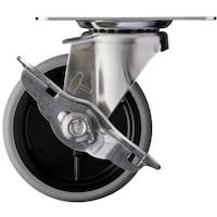 ハンマーキャスター ハンマー オールステンレス Eシリーズ 自在SP付 エラストマー車 85mm