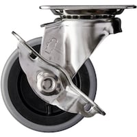 ハンマーキャスター ハンマー オールステンレス Sシリーズ 自在SP付 エラストマー車 75mm