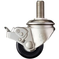 ハンマーキャスター ハンマー オールステンレス 低床式重荷重用 SAシリーズ ねじ込み 自在SP付 M20 ナイロンB車 65mm