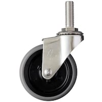 ハンマーキャスター ハンマー オールステンレス EAシリーズ ねじ込み 自在 M12×P1.75 エラストマー車 75mm