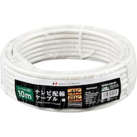 日本アンテナ 日本アンテナ テレビ配線ケーブル S5C 4K8K対応 白 10m