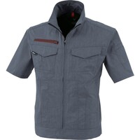 ジーベック XEBEC 半袖ブルゾン17511163L 杢ブルー