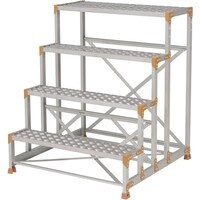 ピカコーポレイション PiCa 作業台 FGC型 4段W1000×D400×H1200 踏面縞板タイプ FGC4X120 1台