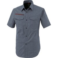 ジーベック XEBEC 半袖シャツ1752116M 杢ブルー