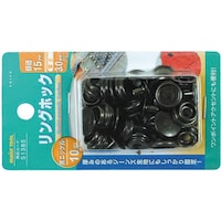 イチネンアクセス ファミリーツール リングホック 頭径:15mm 黒ニッケル 10組