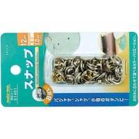 イチネンアクセス ファミリーツール 8組スナップ、12mm ニッケル 51401 1Pk(8組)