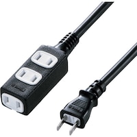 サンワサプライ SANWA スリム電源延長コード TAPEX3410BKN 1個