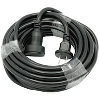 日本緑十字社 緑十字 屋外型防雨延長コード 10m ブラック