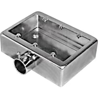 外山電気 外山電気 ねじ無角型3個用一方出 鋼板