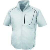 ジーベック XEBEC 【2025今季完売】 空調服ポリエステル100半袖ブルゾンKU91720K6M シルバー×ブラック KU91720K6M 1着