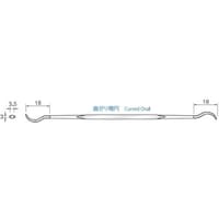 アルゴファイル ダイヤモンドヤスリ両コテ曲り楕円#170 HT596 1本