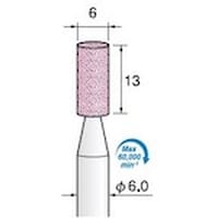 アルゴファイル 軸付ピンク砥石#60 Φ6X13 Φ6.0軸 PA砥粒 5本入り GS531 1S(5本)