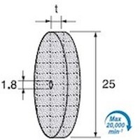 アルゴファイル ホワイト砥石ホイール WA#120 Φ25X1.5 10枚入り GS621 1S(10枚)