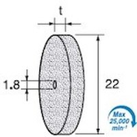 アルゴファイル ホワイト砥石ホイール WA#120 Φ22X1.5 10枚入り GS611 1S(10枚)