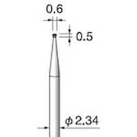 アルゴファイル 超硬カッタースパイラルカット Φ0.6X0.5 Φ2.34軸 CC121 1本