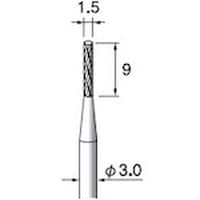 アルゴファイル 超硬カッタークロスカット Φ1.5X9 Φ3.0軸